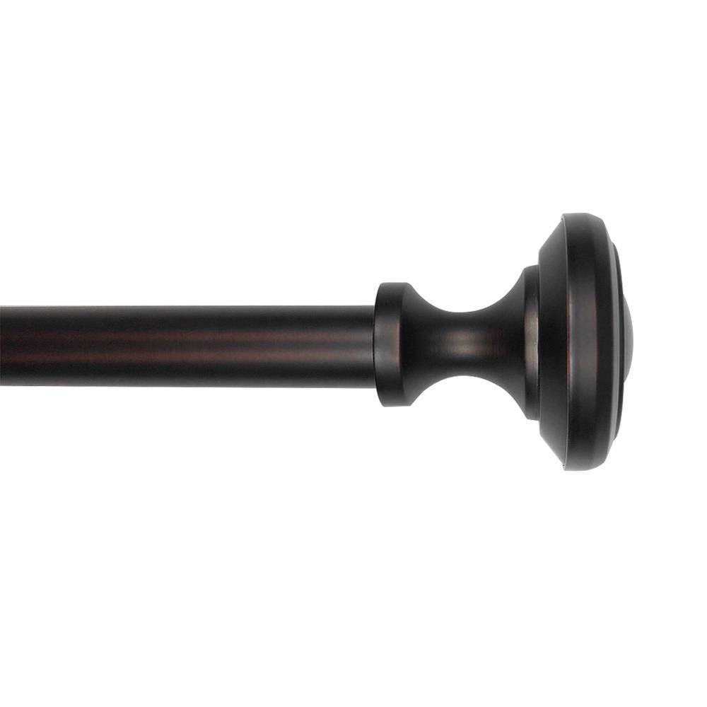 Photos - Curtains & Drapes 36"-72" Decorative Drapery Curtain Rod with Knob Finials Oil Rubbed Bronze