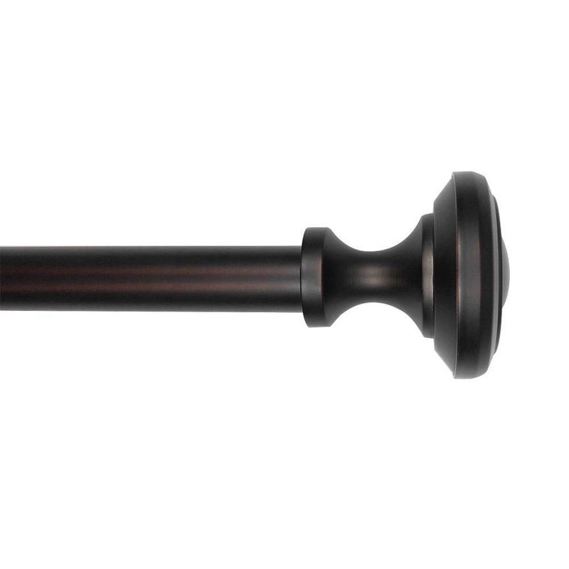 72&#34;-144&#34; Decorative Drapery Curtain Rod with Knob Finials Oil Rubbed Bronze - Lumi Home Furnishings, 1 of 7