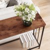 Whizmax 41.5" Narrow Console Table - Industrial Metal Frame with Glass Shelf, Sofa/Hallway Table for Living Room, Foyer, Bedroom - 4 of 4