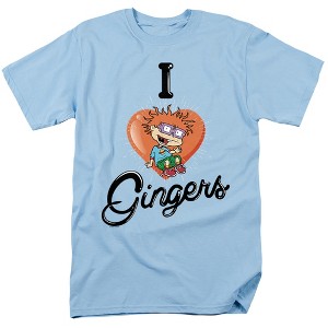Rugrats Chucky I Love Gingers Adult T-Shirt Light Blue - 1 of 4