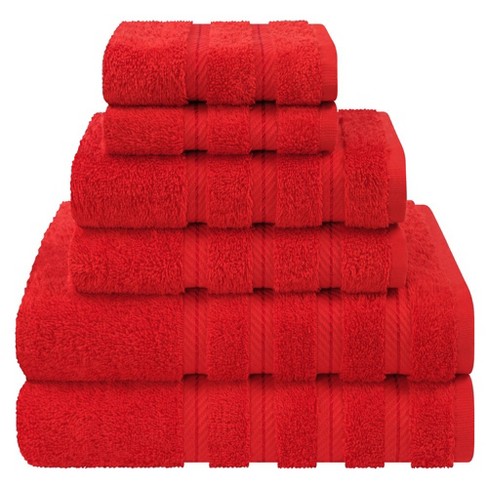 American Soft Linen 6 Piece Towel Set, 100% Cotton Bath Towels For