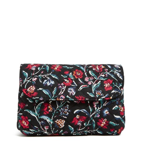 Vera Bradley Women's Cotton Brush & Cosmetic Case Perennials Noir