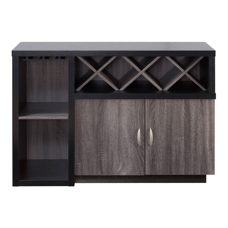 Alsco Buffet Server with Wine Rack Distressed Gray/ Light Oak - HOMES: Inside + Out, 4 of 9
