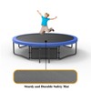 Okak 10/12/15FT UV-Protected Outdoor Trampoline, Trampoline with Basketball Hoop, Enclosure Net and Ladder, Kids Trampoline for Yard, Patio - 4 of 4