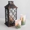 Pack 3 Christmas Decor Flameless Flickering Candles with Automatic Timers, Battery Operated - 4 of 4