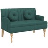 vidaXL Bench with Cushions Dark Green 44.5 in.x25.4 in.x29.7 in. Fabric - 2 of 4