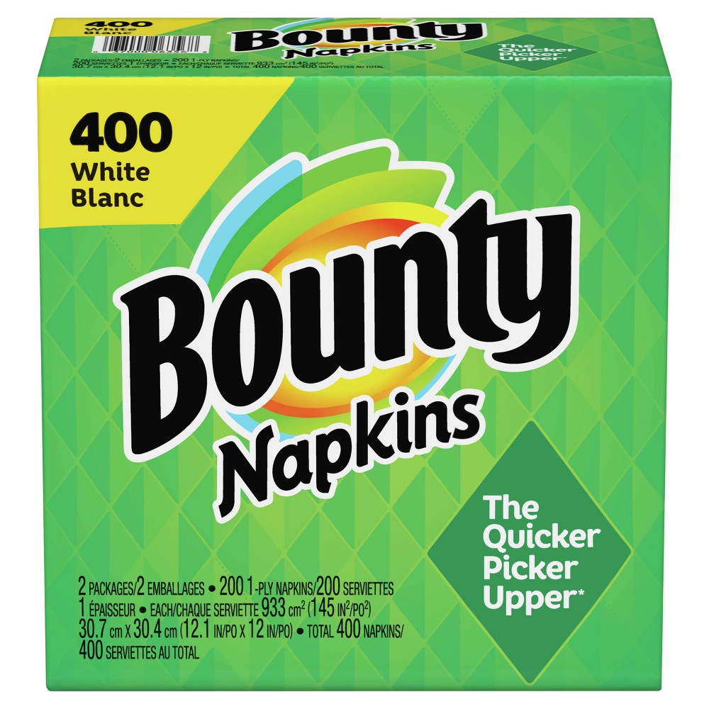 Bounty Napkins White - 400ct