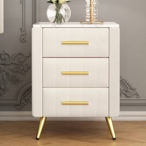 Bella Depot 16.3'' Upholstered Nightstand with 3 Drawers - 1 of 4