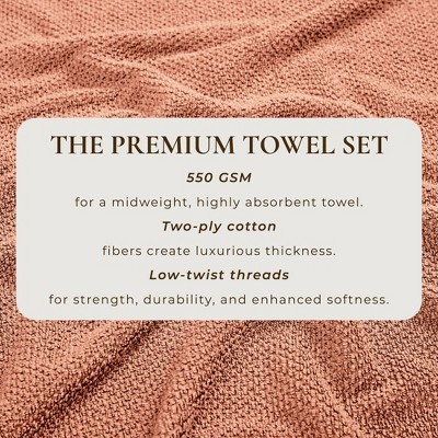 Desert Rose Heavyweight Cotton Hand Towel Set (6 Pieces)