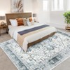 Washable Area Rug Vintage Living Room Rug Oriental Rug for Bedroom Non-Slip Retro Medallion Carpet Print Distressed Rug for Dining Room - 4 of 4
