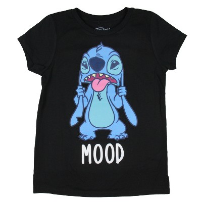 Disney Lilo & Stitch Girl's Stitch Sad Face Mood Graphic T-Shirt Kids