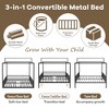 GDFStudio Dana 3-in-1 Modern Minimalist House Bed with Canopy Frame and Sturdy Metal Slats - 4 of 4