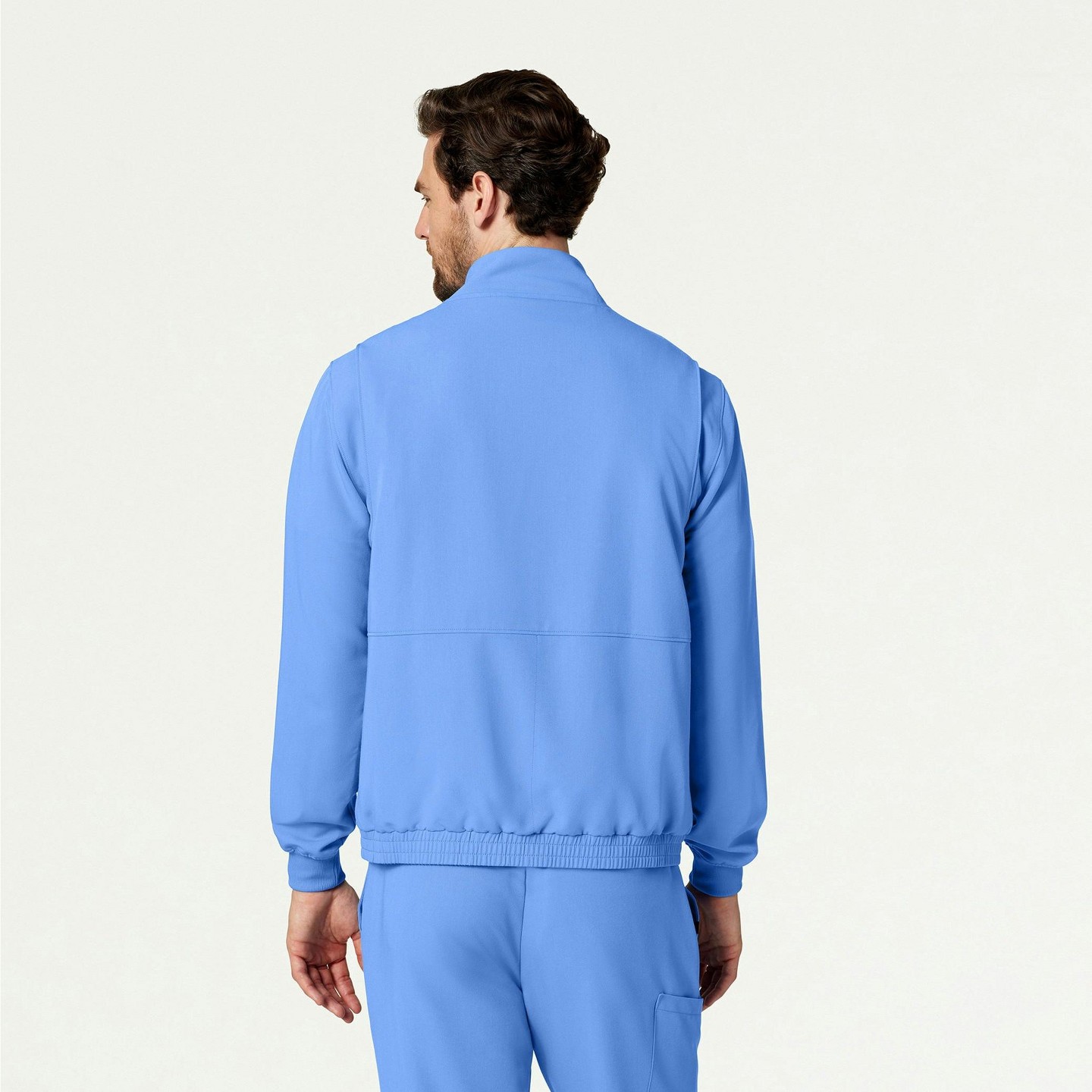 Мужская куртка Jaanuu Wolfe Everyday 6-Pocket Scrub Jacket UltraLAST Fabric - Ceil Blue, цвет: Синий — фото 3