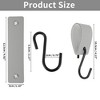 Unique Bargains Multi-Purpose Leather Metal Loop Coat S Hooks  for Wardrobe Clothes Rail Kitchen Bathroom 5Pcs - 2 of 4