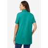 Woman Within Plus Size Perfect Short-Sleeve Polo Shirt - 3 of 4