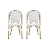 Christopher Knight Home Brandy Patio French Bamboo Finish Aluminum and Faux Rattan Bistro Chairs (Set of 2) - 2 of 4