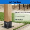 Pergola Brackets Kit for 4"x 4" (Actual 3.6" X 3.6") Lumber, Steel Corner Bracket Woodworks Kit for Gazebo, Patio Pergolas - image 2 of 4