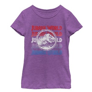 Girl's Jurassic World: Fallen Kingdom 4th of July Logo T-Shirt - 1 of 3