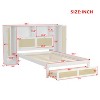 TIRAMISUBEST Twin Size Storage Bed with Lockers, Drawer & Shelf, Multi-functional Platform Bed Frame with Rattan - 4 of 4