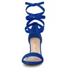 Allegra K Women's Open Toe Lace Up Ankle Strap Chunky Heel Sandals - 2 of 4