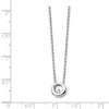 Black Bow Jewelry Diamond Accent 9mm Circle Necklace, Rhodium Plated Silver, 18-20 Inch - 2 of 4