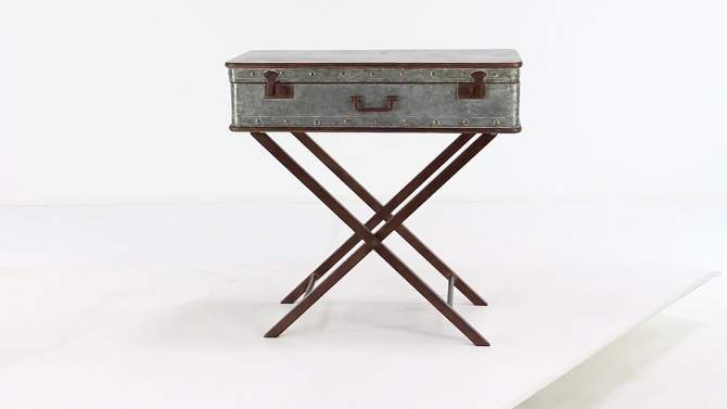 Farmhouse Iron Accent Table Gray - Olivia &#38; May, 2 of 9, play video