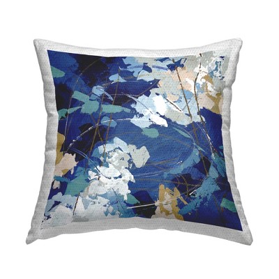 Stupell Industries Modern Blue Swirl Busy Abstract Composition