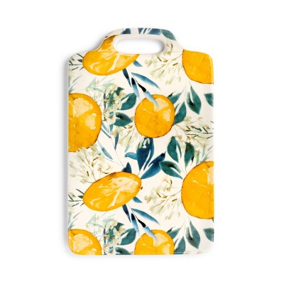 DEMDACO Lemon Print Cheese Board Yellow