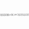 Black Bow Jewelry 5.25mm 14k White Gold Solid Concave Anchor Chain Bracelet - 4 of 4