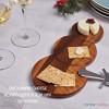 Nambé Snowman Cheese Board – Holiday Acacia Wood Charcuterie Tray with Chrome Plate Spreader, Seasonal Serveware & Giftable Entertaining Accent - 2 of 4