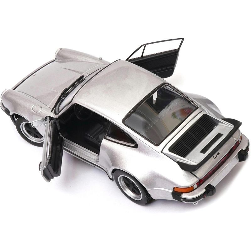 1974 Porsche 911 Turbo 3.0 Silver 1/24 Diecast Model Car by Welly, 3 of 6