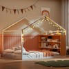 CAVINAS Twin/Full Size House Bed Frame with Shelves & Lights,Metal Floor Bed for Kids Room,Bedroom - 2 of 4