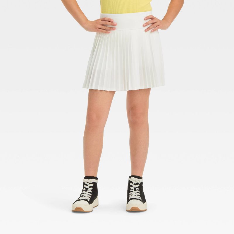 Girls' Pleated Sporty Knit Tennis Skirt - art class™, 1 of 5
