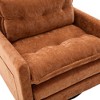 CAVINAS Swivel Accent Chair Comfy Single Sofa Chair Thick Padded Barrel Chair with Metal Base for Living Room, Bedroom - 3 of 4