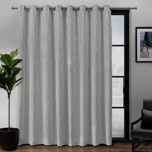 Forest Hill Patio Woven Blackout Grommet Top Single Curtain Panel - Exclusive Home - 1 of 4