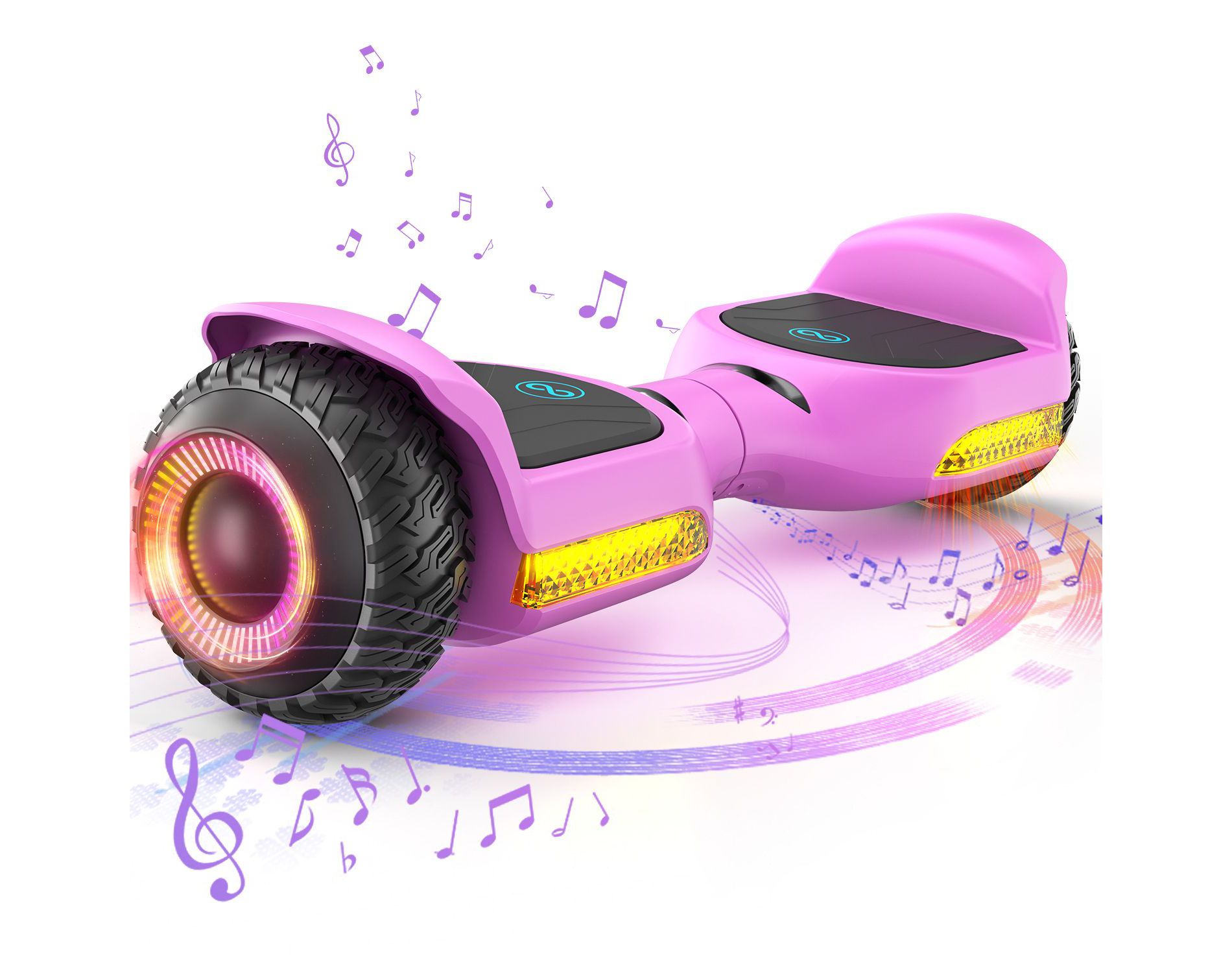 Mastgoal 6.5in Self Balancing Scooter -500W All Terrain Scooter with LED Lights & Bluetooth Speaker, Max Load 176lbs, for Ages 6-12 Kids