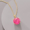 Ross-Simons 7.75 Carat Pink Quartz Pendant Necklace With Diamonds in 14kt Yellow Gold - 2 of 4