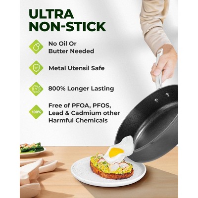 Armor Max 4 Qt Nonstick Aluminum Deep Saute Pan with Lid