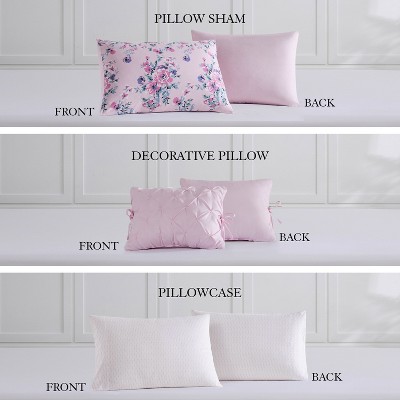 Jessica Simpson Phoebe Pink Floral Queen 8-Piece Reversible Bed in a Bag — фото 6