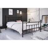 Marie Metal Victorian Sytle Queen Bed with Footboard in Bronze - DHP