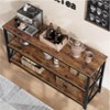 Nasitip 55" Long Console Table, 3-Tier Entryway Table with Storage Shelves-Industrial Entry Table for Hallway, Living Room, Bedroom - 2 of 4