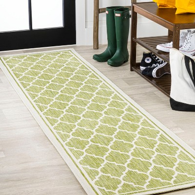 JONATHAN Y Trebol Moroccan Trellis Textured Weave Indoor/Outdoor Area Rug