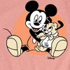 Girls' - Disney - Mickey Mouse Hugs His Puppy Fitted Short Sleeve Graphic T-Shirt - 2 of 4