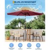 9FT Patio Umbrella Outdoor, Market Umbrella, Table Umbrella with Push Button Tilt and Crank, 8 Sturdy Ribs UV Protection Waterproof - 4 of 4
