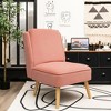 Costway Velvet Accent Chair Single Sofa Chair Leisure Chair with Wood Frame - 2 of 4