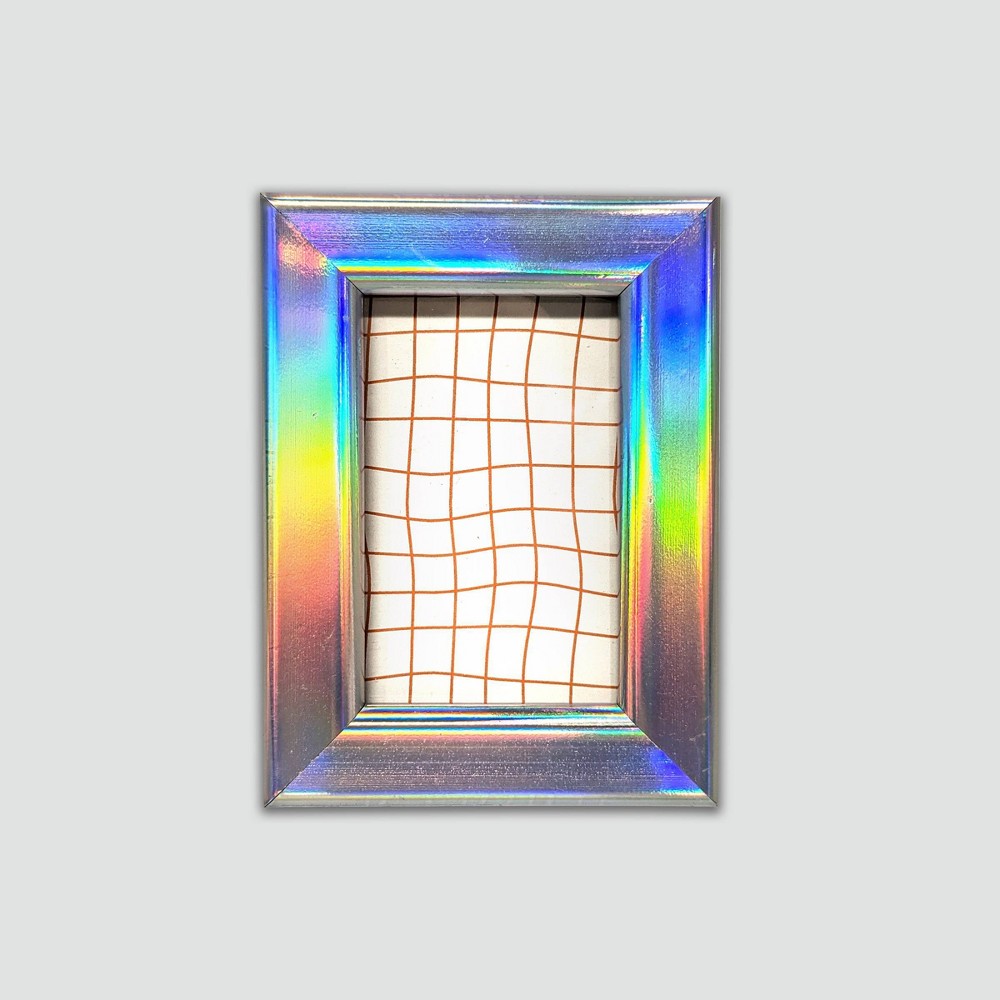 Harbortown 4pk 2"x3" Soft Linear Profile Mini Picture Frames Iridescent
