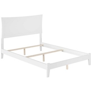 AFI Furnishings Metro Full Traditional Bed with Open Footboard and Turbo Charger in White - 1 of 4