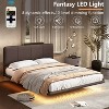 CAVINAS Floating Bed Frame with Light,Full Platform Bed Frame with PU Leather Headboard,Sturdy Platform Bed for Bedroom - 2 of 4