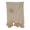 Saro Lifestyle Tufted Dot Throw, 50x60 inches, Beige - 2 of 4