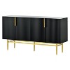 YOOCOZZ Particle Board Modern 4-door Buffet Cabinet with Gold Metal Handle - 3 of 4